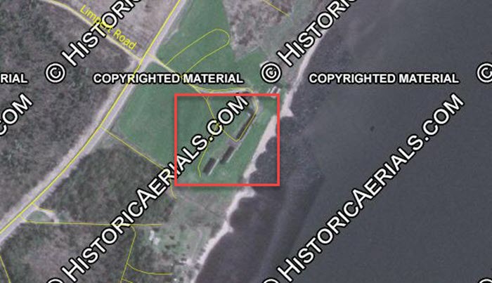 Halsteads Bayside Park Motel & Restaurant - 1981 Aerial (newer photo)